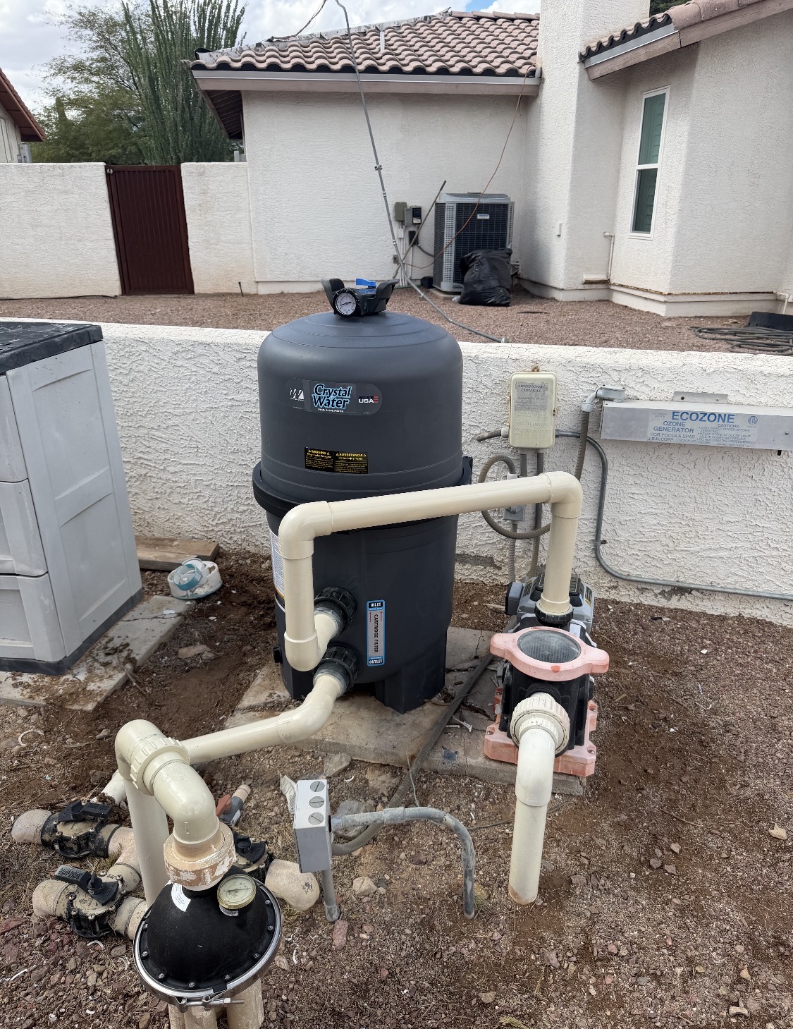 New pool cartridge filter installed by Northwest Pool Care & Repair